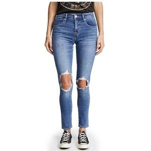 Levi’s 721 high rise distressed skinny jeans